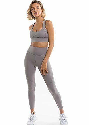 Mallas Leggins Deportivo-Yoga Conjunto de Mujer Conjuntos para Fitness Running Crop Top