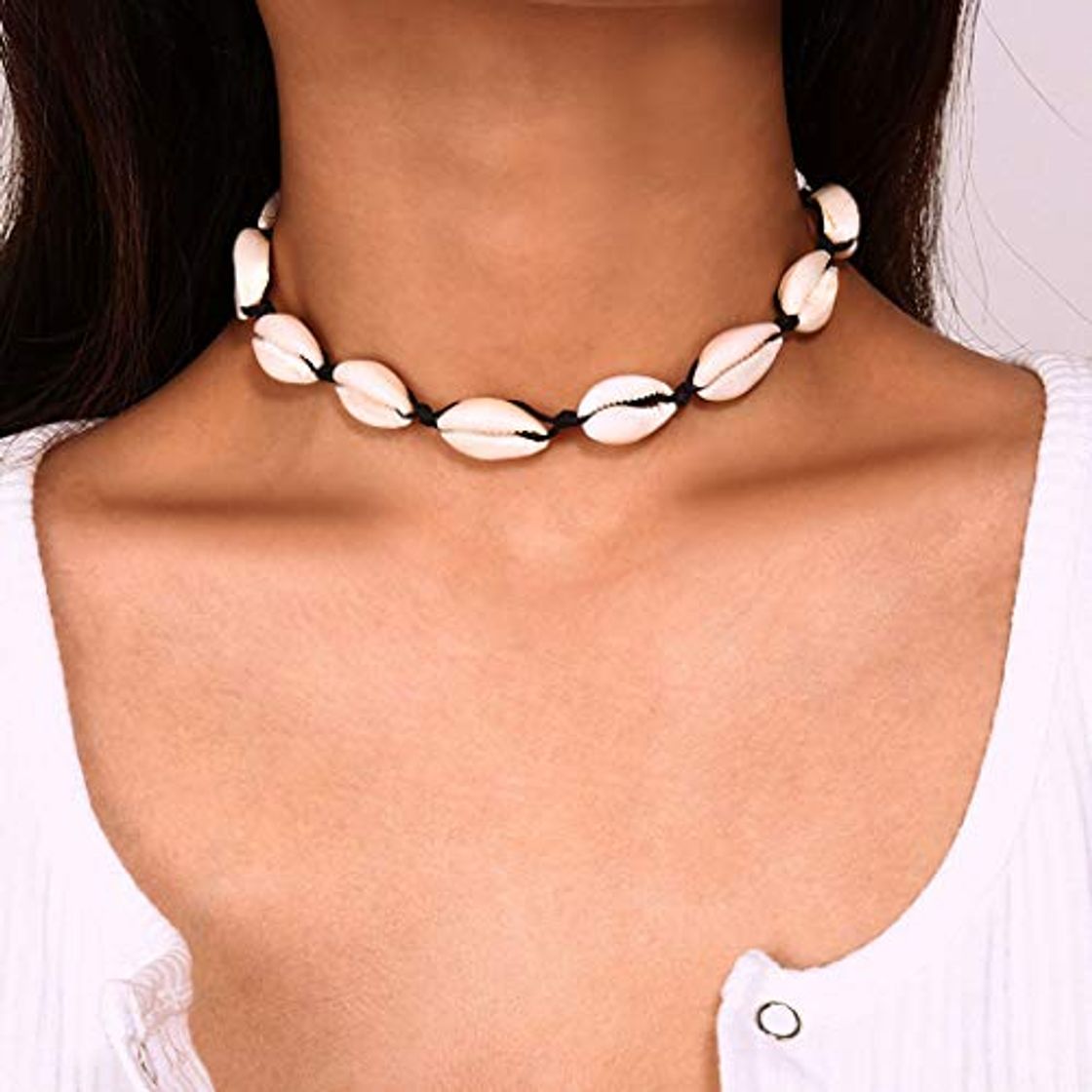 Social Yean Beach Seashell Gargantilla Collar Vintage Shell Retro Joyería para Mujeres y
