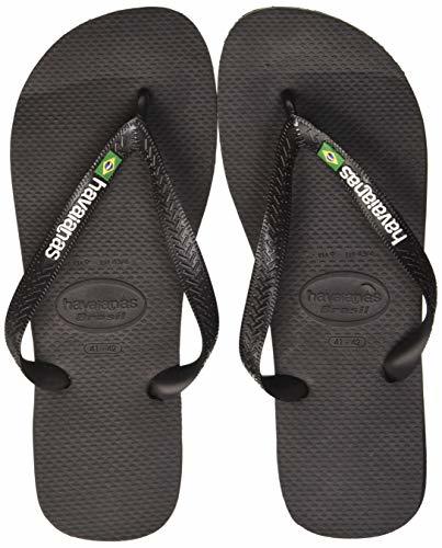 Social Havaianas Brasil Logo, Chanclas Unisex Adulto, Negro