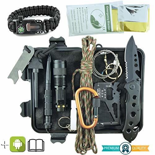 Kit de Supervivencia Militar Profesional de Tercera Generación Emergencia Montaña Excursión Senderismo