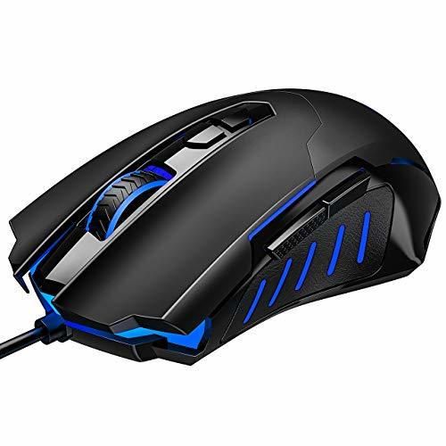 PICTEK Ratón Gaming [Nueva Vision] 7200DPI LED Ratones Gaming, Cableado Computadora Raton