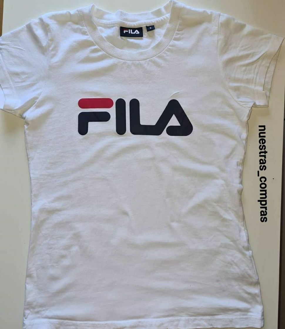 Moda Fila Camiseta Blanca Unisex S V