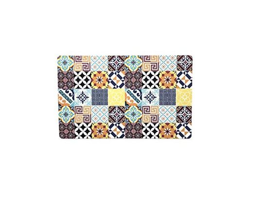 De'Carpet Alfombra Textil Suelo Baldosa Hidráulica Original Moderna Lavable Multicolor Collage