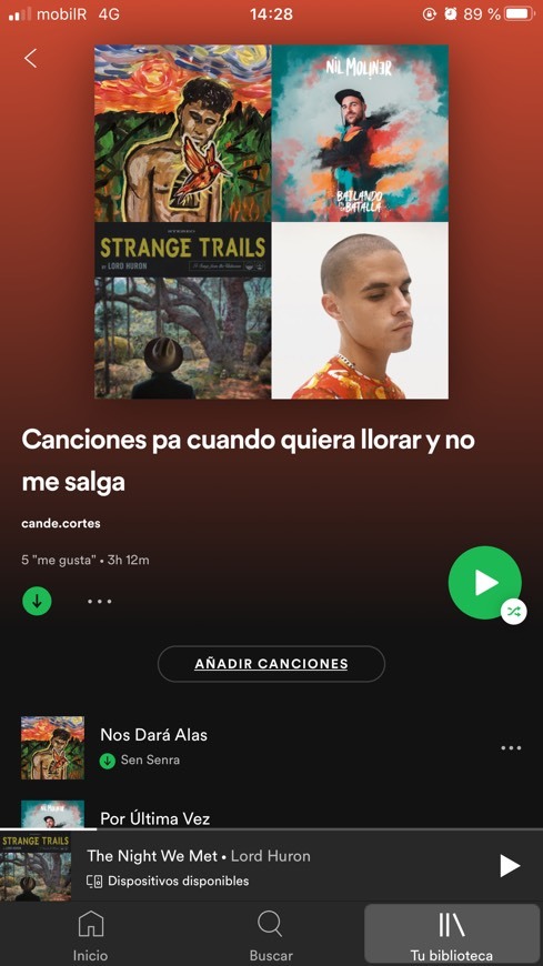 Music Canciones pa cuando quieras llorar y no te salga