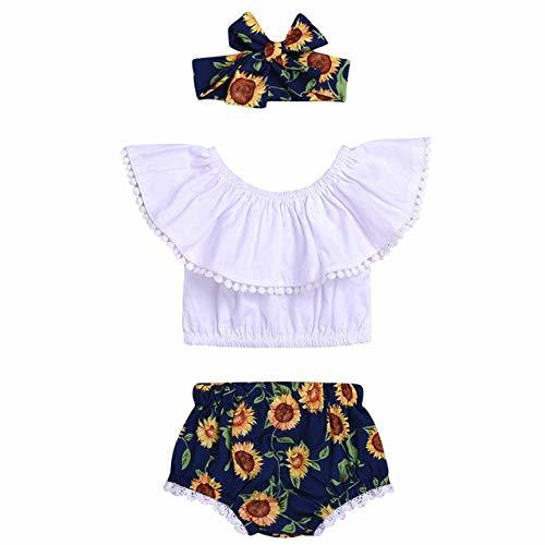 Ropa de Verano para bebés Ropa para niños Fuera del Hombro Tops