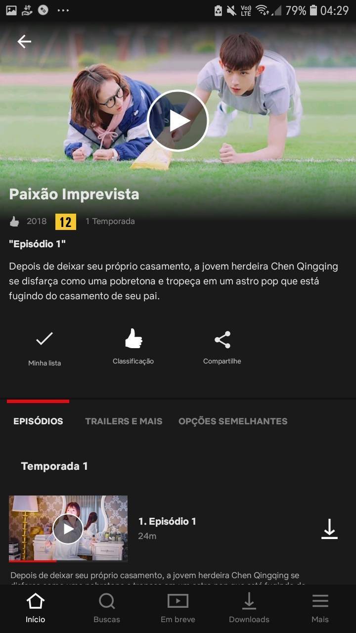 Serie Paixão imprevista