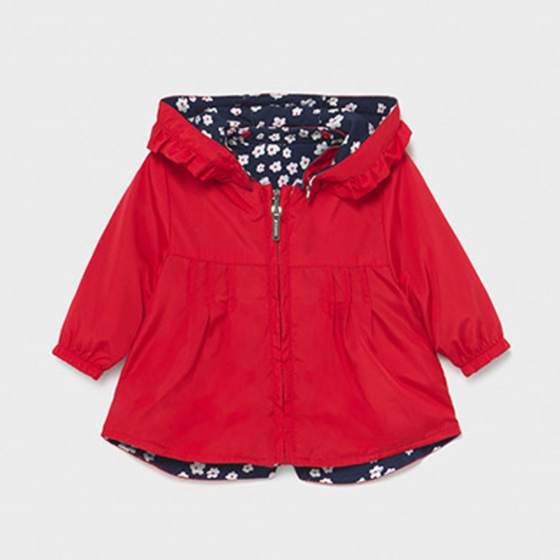 Cortavientos reversible recién nacida niña Rojo