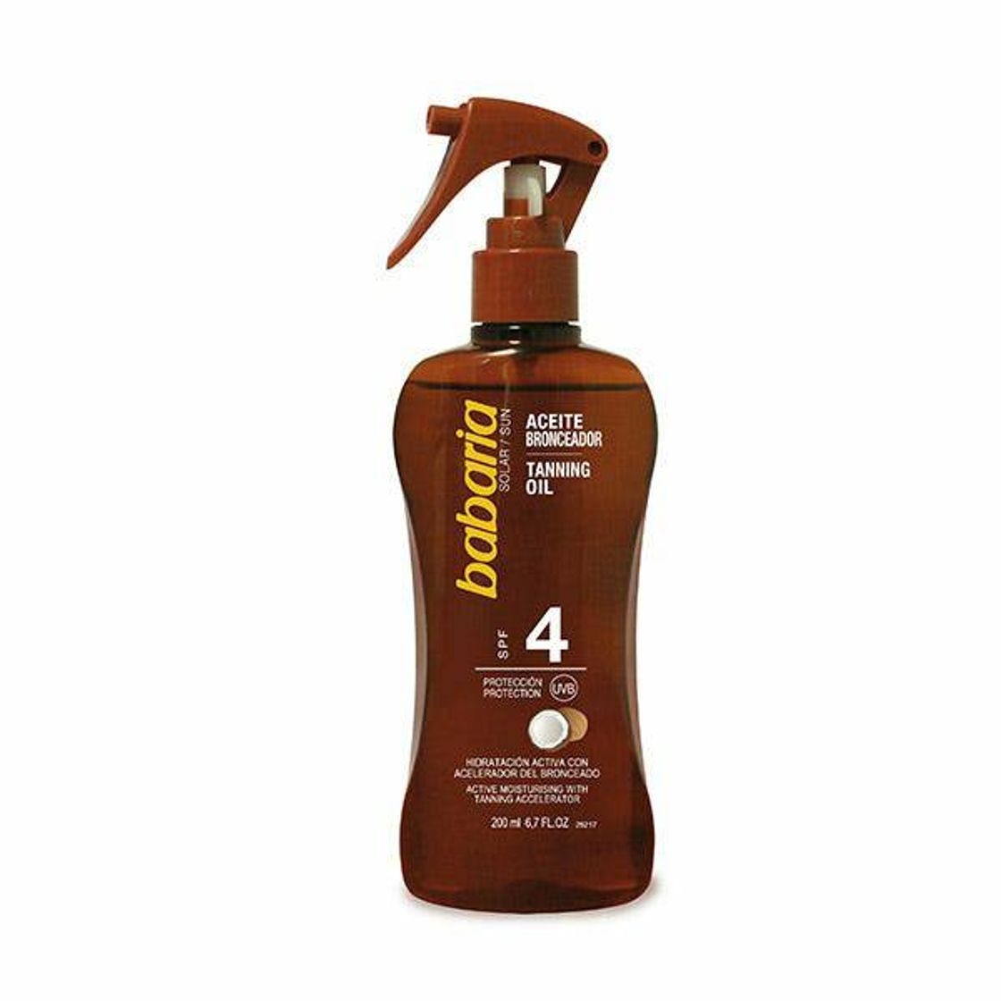 Products Aceite Bronceador Spf 4 BABARIA Aceite bronceador solar precio