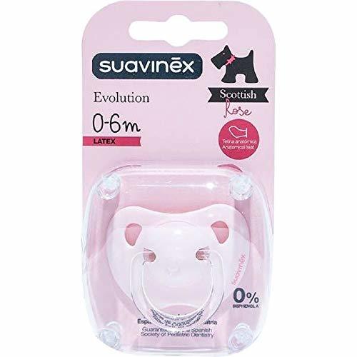 Product Suavinex CHUPETE EVOLUTION LATEX ANATOMICO PREVIENE ACUMULACION DE SALIVA DE 0 A