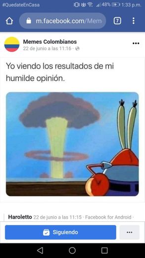 Página con los mejores memes colombianos 