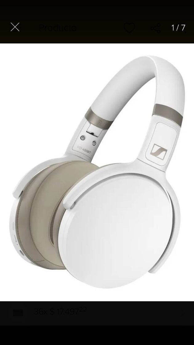 Fashion Audífono Sennheiser Hd 450bt Bluetooth 5.0 Hasta 30 Hrs :D