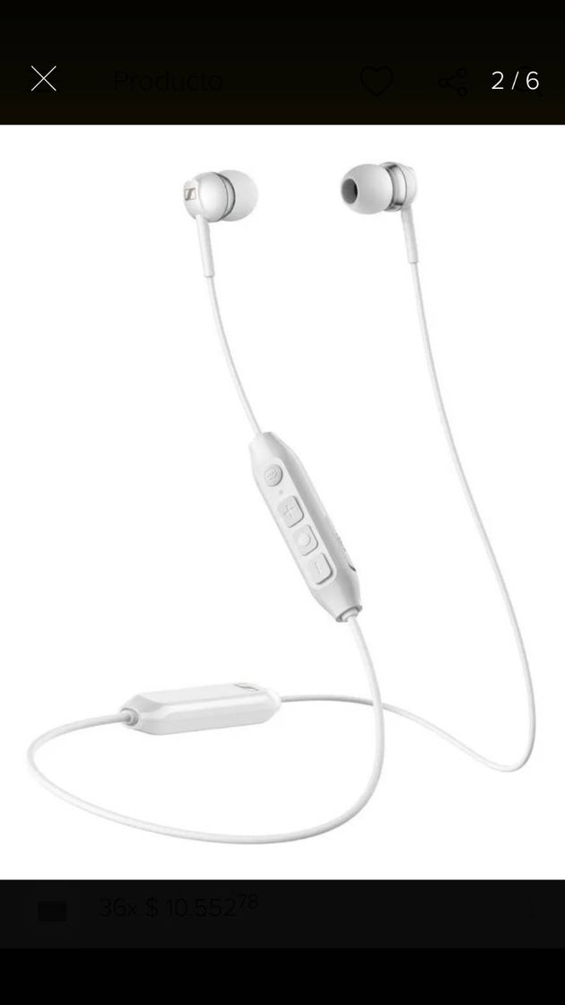 Fashion Audífono Sennheiser Cx 350bt Bluetooth 5.0 Asistente De Voz