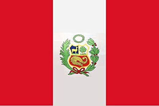 Gran Bandera de Peru 150 x 90 cm Satén Durobol Flag