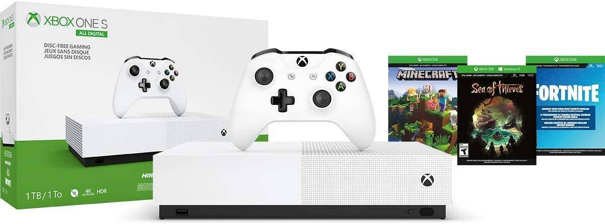 Videogames Consola Xbox One S 1TB All Digital con 3 juegos digitales