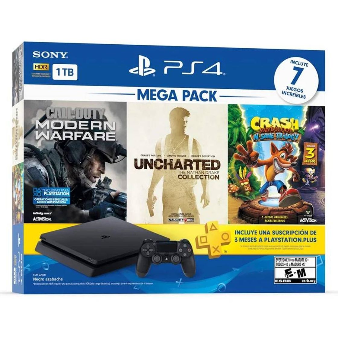 Producto Consola Ps4 Mega Pack 1tb 7 Juegos

