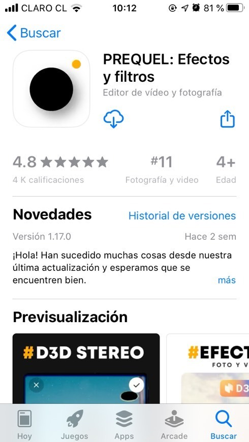 App ‎PREQUEL: Efectos y filtros en App Store