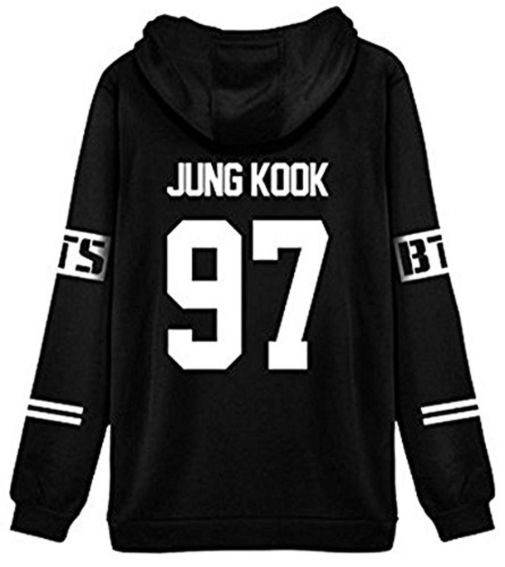 Fashion ShallGood Mujer Otoño Moda Tops Bangtan Fans Sudaderas con Capucha Manga Larga