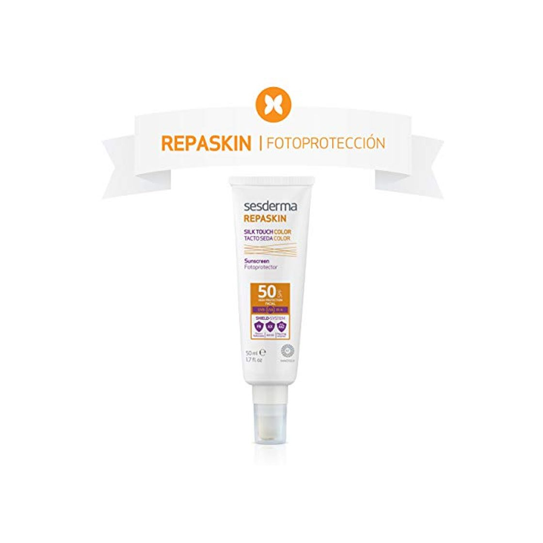 Social REPASKIN FACIAL SPF50 TACTO SEDA COLOR SESDERMA 50 ml