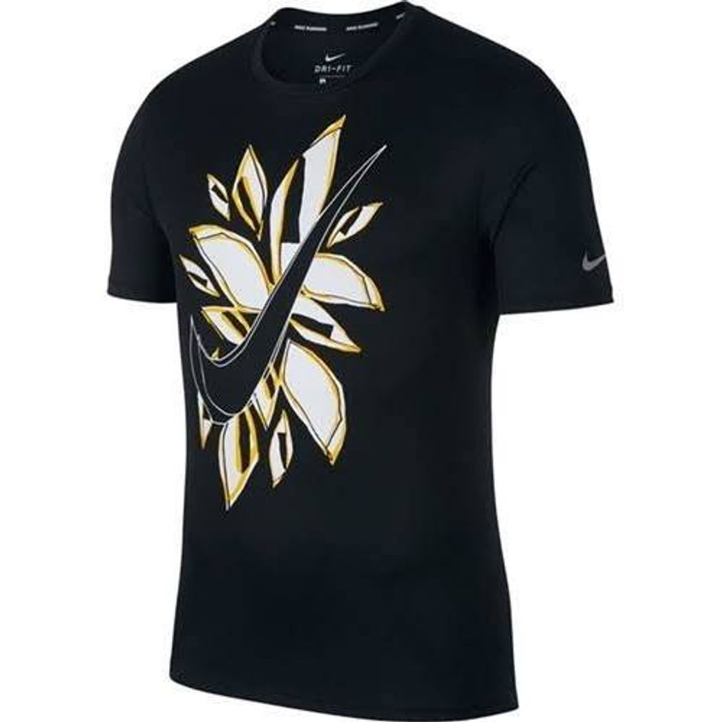 Fashion Camiseta Nike Run Ss Fiesta Floral Masculina