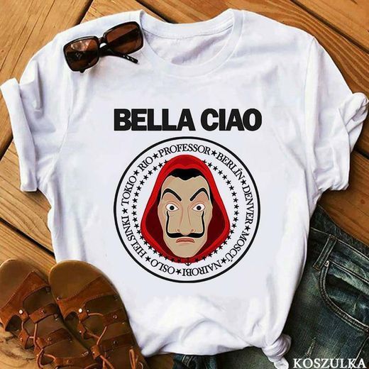 Productos CAMISA BELLA CIAO CASA DE PAPEL PARA MUJER    