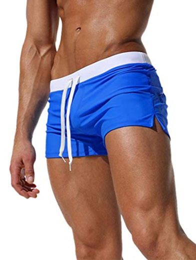 Adorel Bañador de Natación Tipo Boxer con Forro para Hombre Azul Zafiro