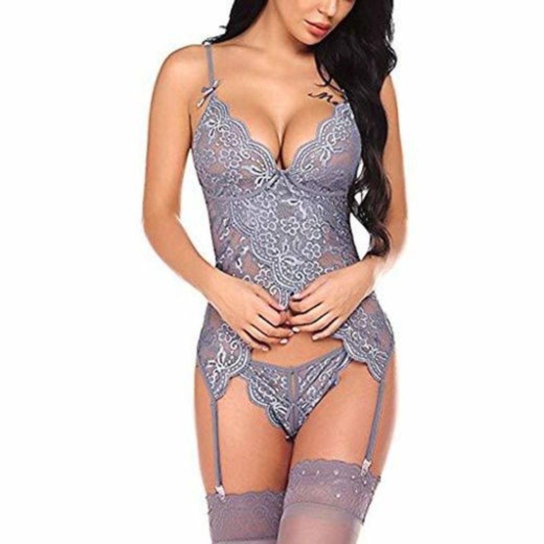 Social ღ YGbuy Señoras Lencería De Encaje Más Tangas Traje Pijama Lencería Diversión