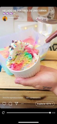 Helado 🍧 de unicornio 🦄 casero 