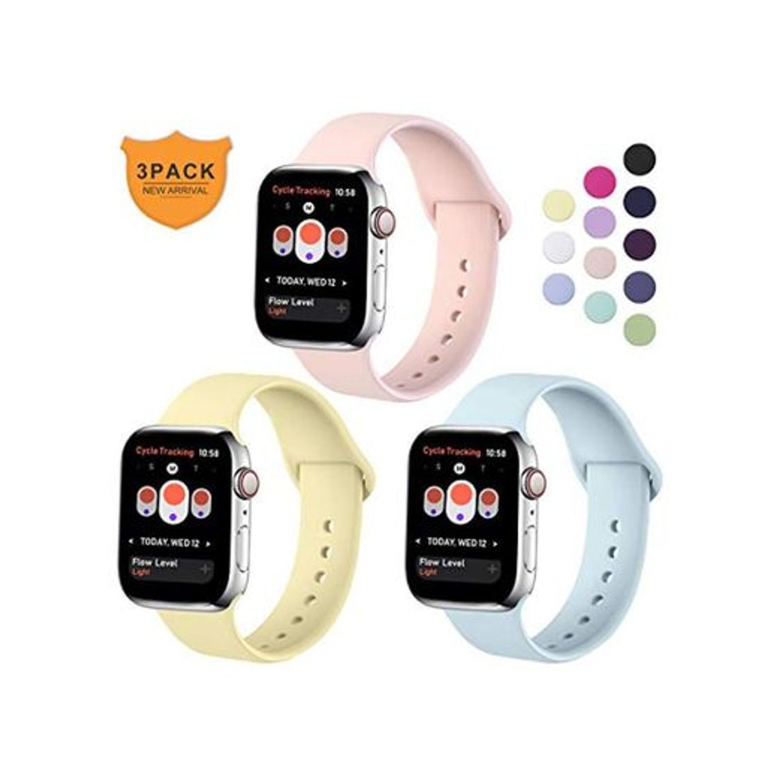 Social VIKATech Compatible con Apple Watch Correa 44mm 42mm, Correa Deportiva Reemplazo clásico