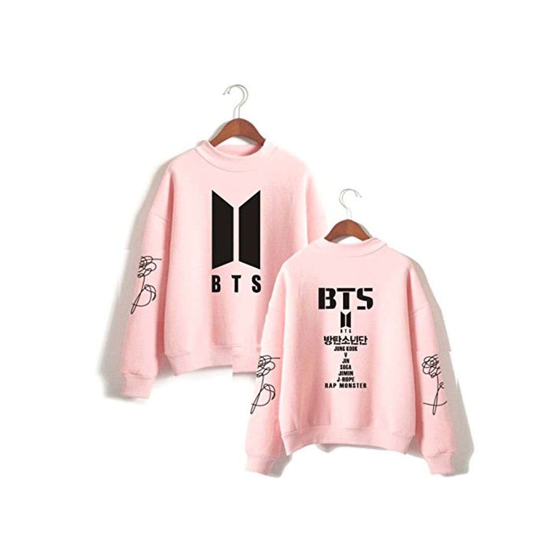 Moda SERAPHY Unisex Sudaderas BTS Sudadera de cuello alto para ARMY Suga Jin