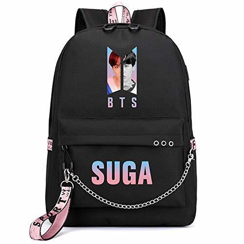 Social KPOP BTS Mochila Bolsa de Regalo Mercancía Bolsa para Computadora Portátil Escuela