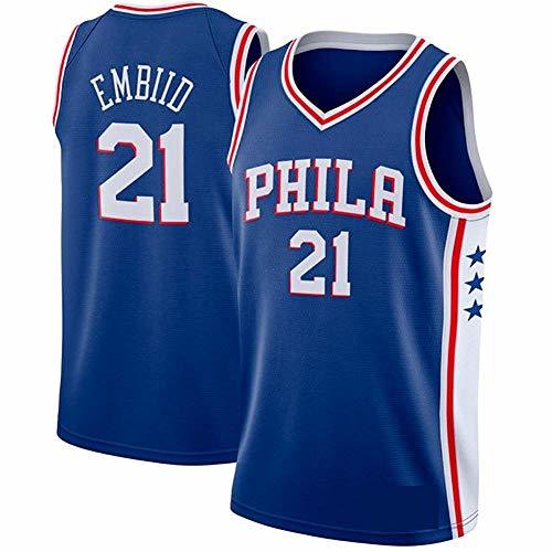 Social WOLFIRE SC Camiseta de Baloncesto para Hombre, NBA, Philadelphia 76ers 21# Joel