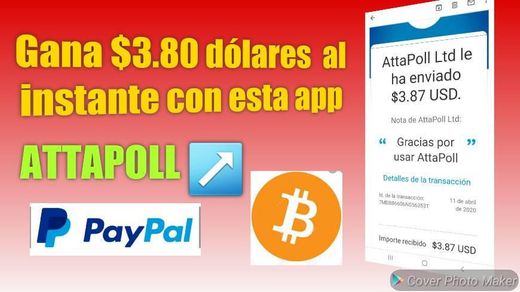 Attapoll app para ganar dinero a Paypal en 2020🤑