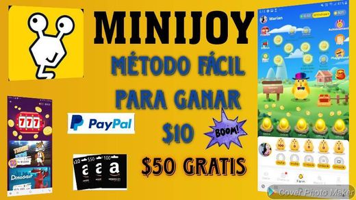 MINIJOY app para ganar dinero a Paypal $30dolares gratis.