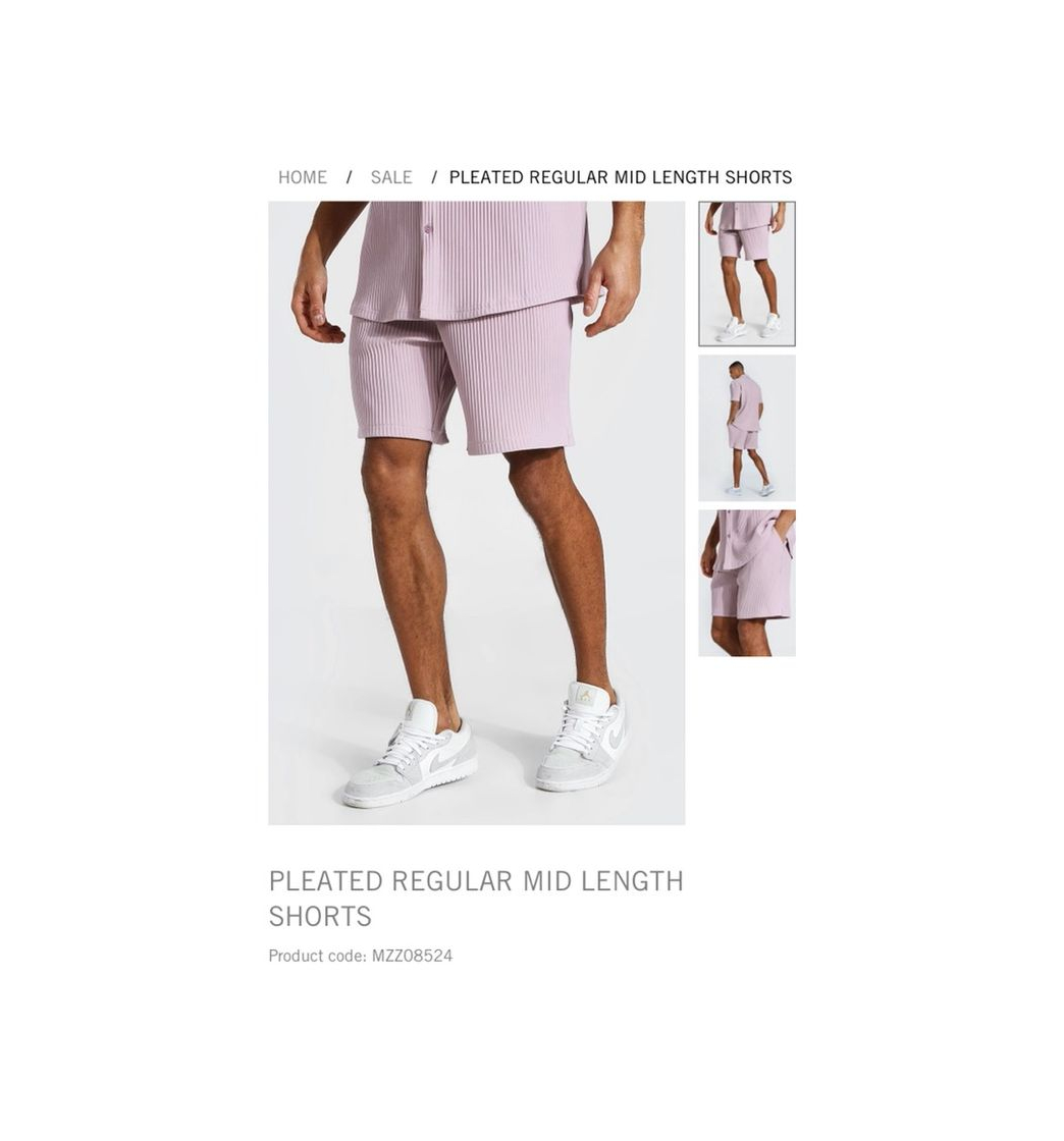 Fashion BooHooMan Pleated Pebble Shorts