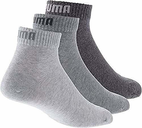 Puma Quarter Plain, Calcetín Unisex Adulto, Gris