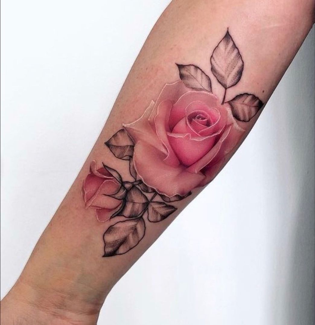 Fashion Tatuagem rosas