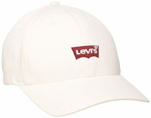 Levi's Levis Footwear and Accessories Mid Batwing Flexfit Gorra, Blanco