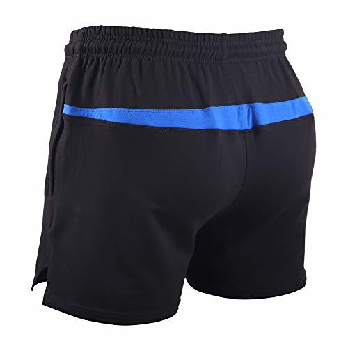 Producto Muscle Alive Hombres Culturismo Gimnasio Rutina de Ejercicio Pantalones Cortos Terry Algodón