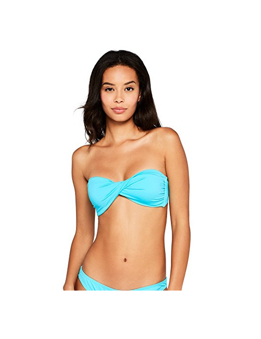 Producto Marca Amazon - IRIS & LILLY Top de Bikini Cruzado Estilo Bandeau