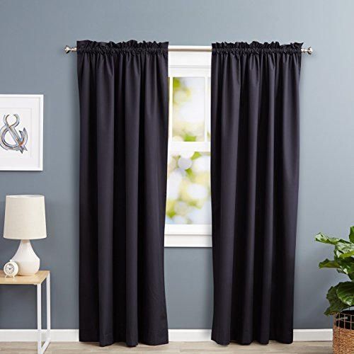 AmazonBasics - Cortinas opacas con aislamiento térmico y alzapaños