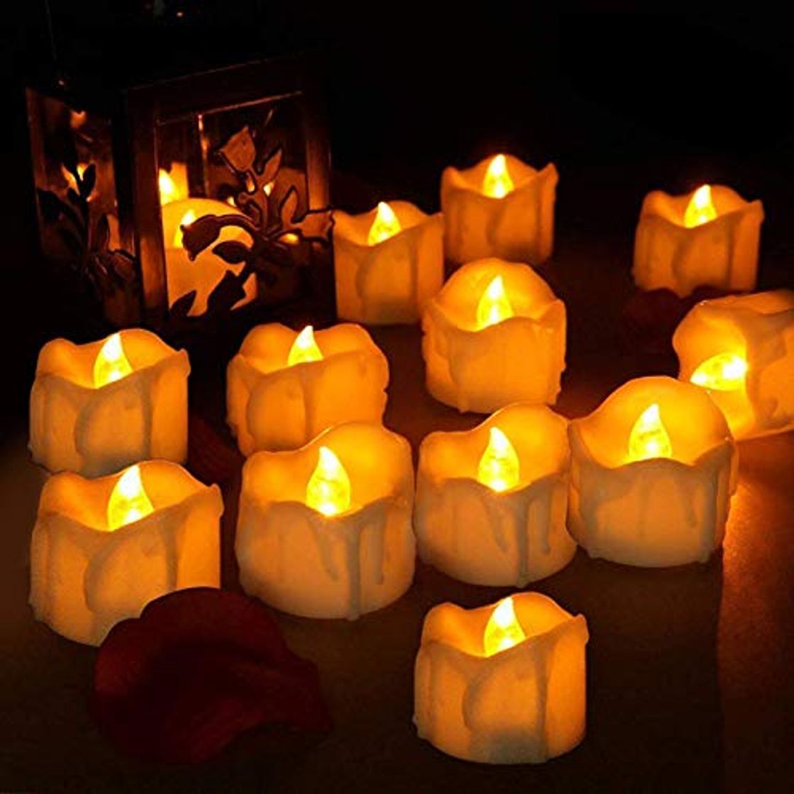 Producto Velas LED, laxikoo 12Pcs Velas de Té LED con Temporizador , Vela