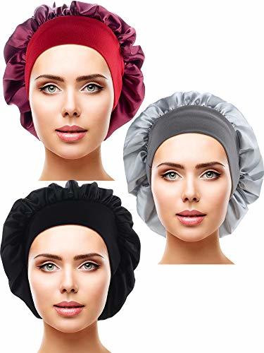 Social Gorro de Dormir de Satén Gorra de Noche de Banda Ancha Elástica