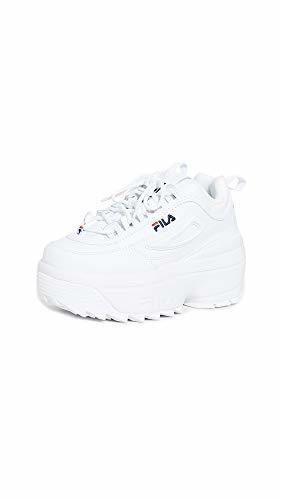 Fila Women's Disruptor Ii Wedge Shoes White/Navy/Red 5.5