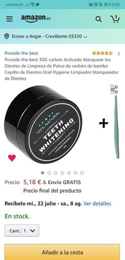 Blanqueador de dientes + Cepillo 