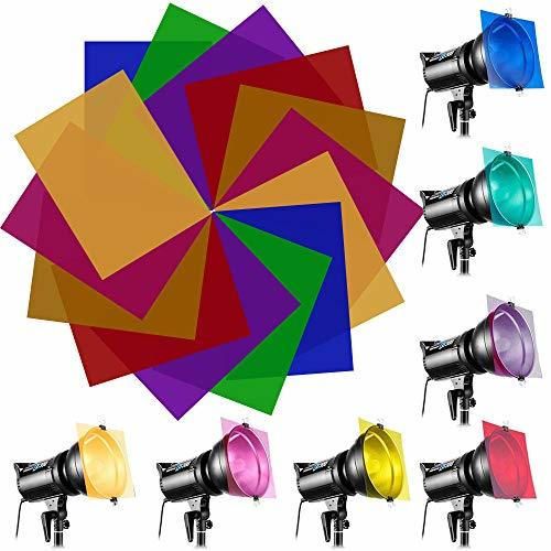 EMAGEREN 14PCS filtros de Colores para Luces Filtro de Gel Láminas de