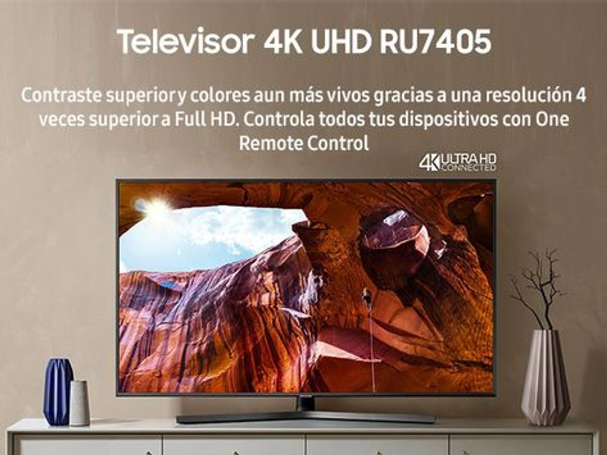 Electrónica Samsung 4K UHD 2019 50RU7405 - Smart TV de 50" con Resolución