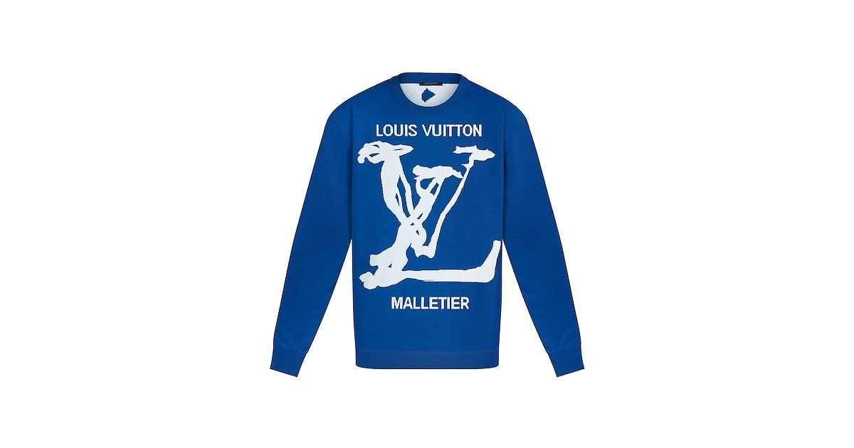 Fashion LV Scribbles Intarsia Crewneck - Ready to Wear | LOUIS VUITTON