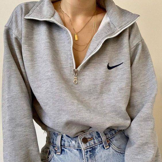 Social sudadera cremallera Nike gris