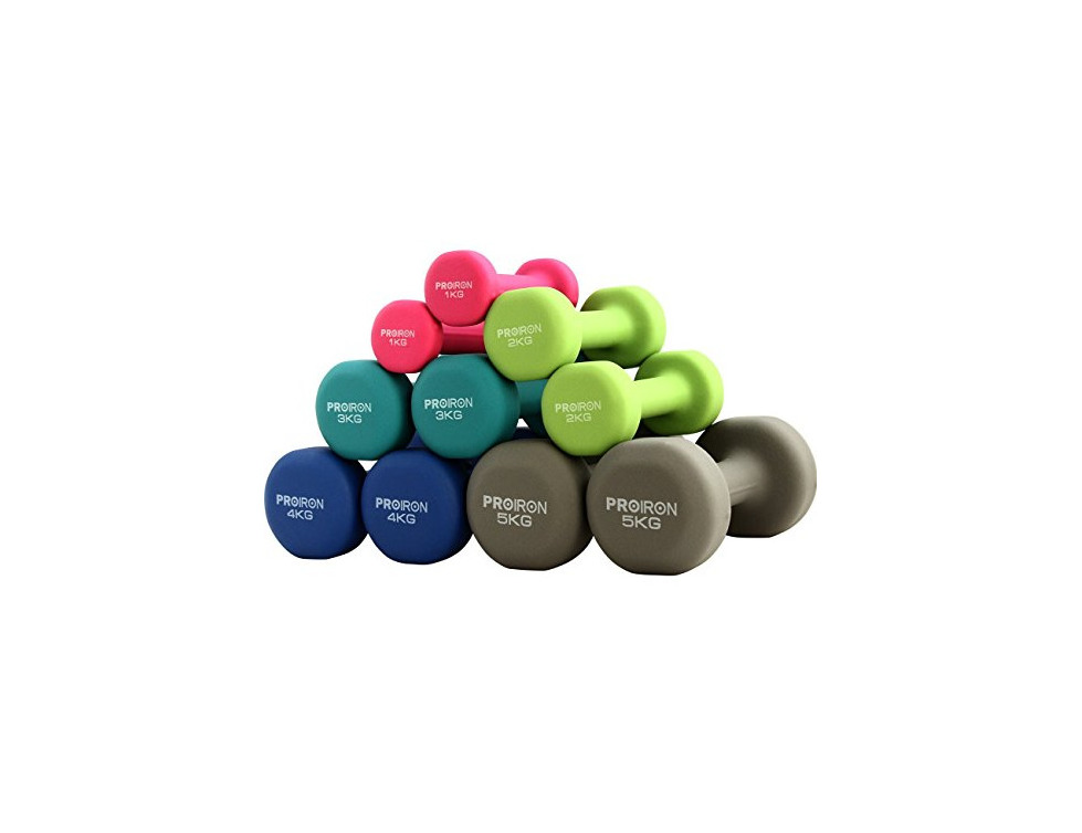 Social PROIRON Mancuernas de Neopreno -Mancuernas con Revestimiento de Neopreno 2 x 2