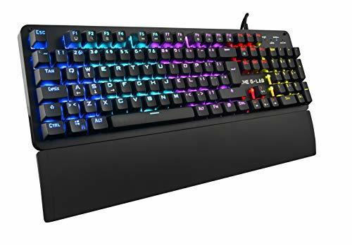 Electronic THE G-LAB Keyz Carbon E - Teclado Mecánico Gamer QWERTY Incluye Ñ